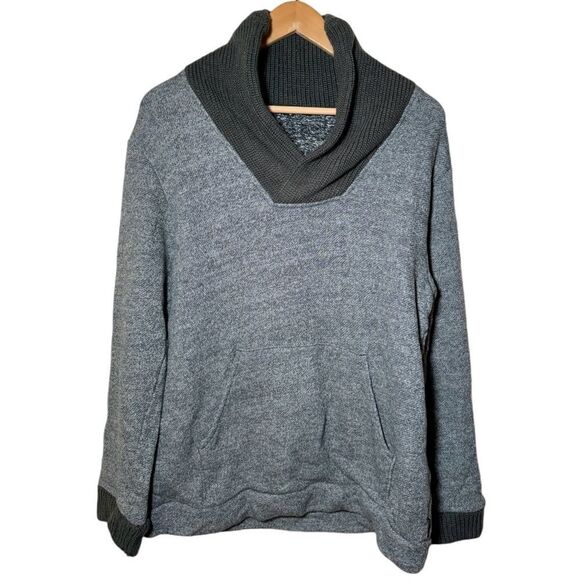 Comme Ca Men Japan Cowl Neck Pullover Knit Sweater Gray Men’s Size Medium - Picture 1 of 3